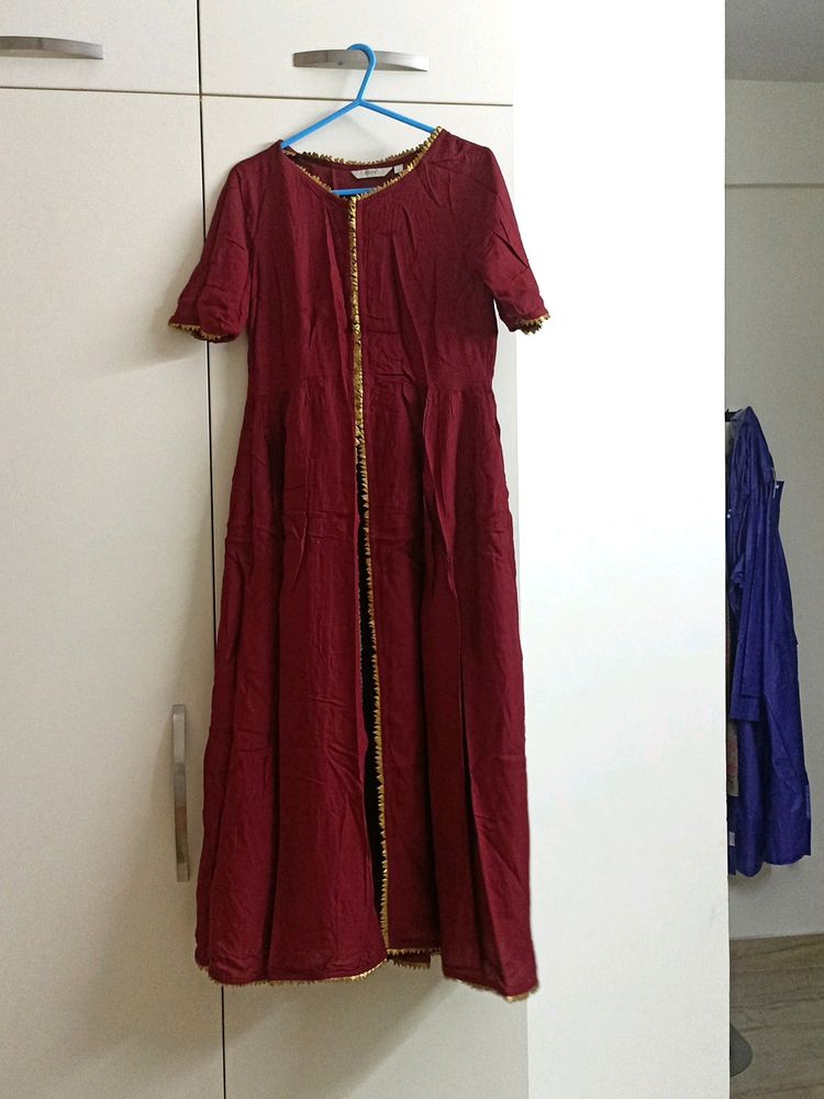 Max Festive Marroon kurti