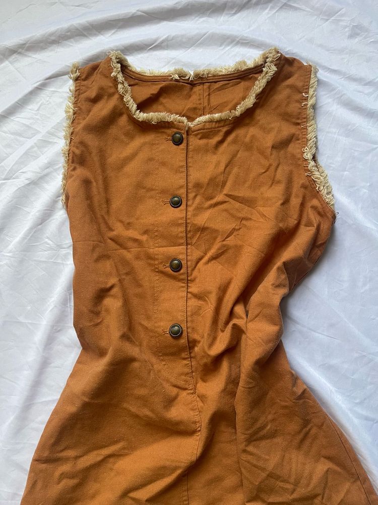 Boho Button-Up Mini Dress