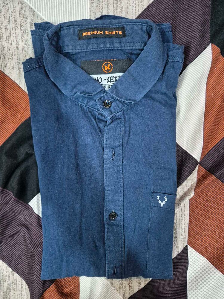 Men's Navy Blue Premium Shirt