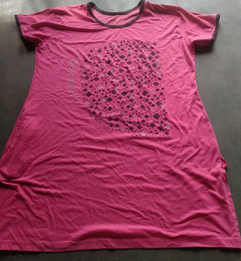 Vibrant Pink Graphic T-Shirt