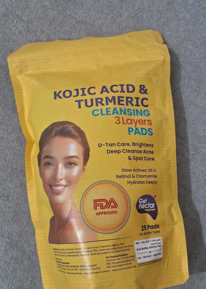 Kojic Acid &amp; Turmeric Cleansing Pads