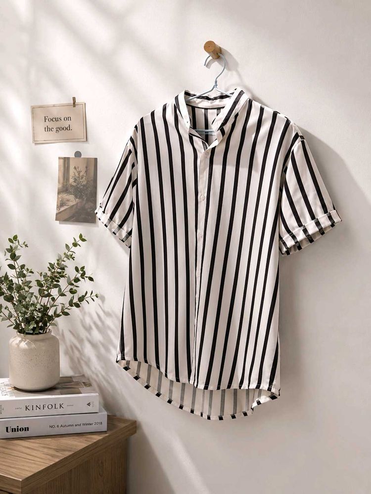 Men's Striped Short Sleeve Shirt