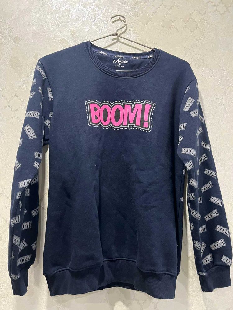 Fun "BOOM!" Graphic Sweatshirt