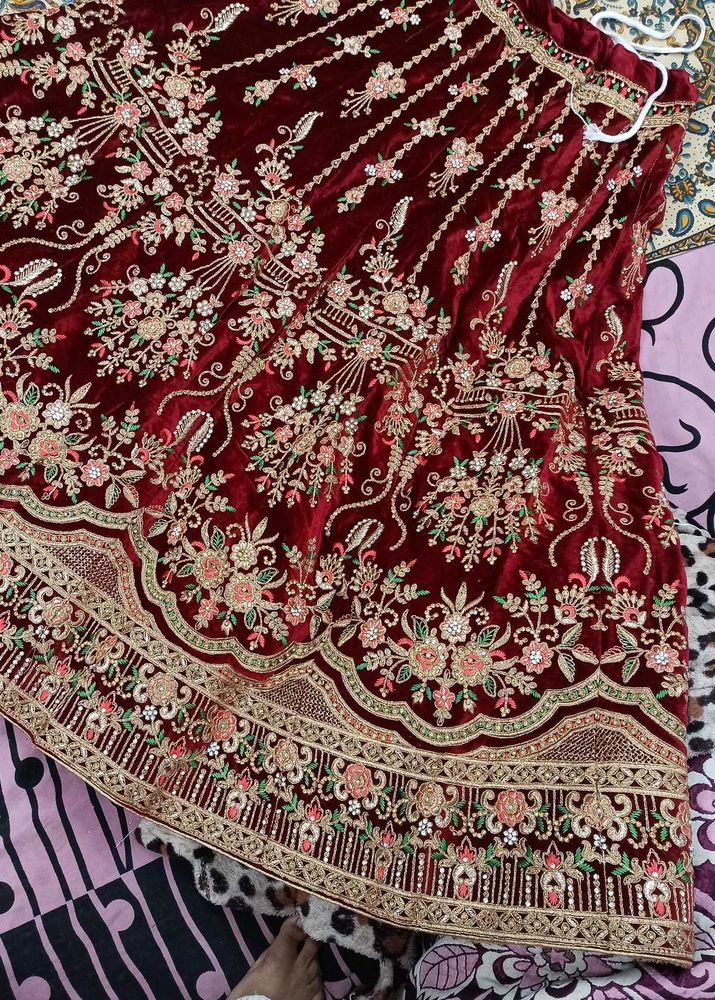 Bridal lehnga with kurti and dupatta