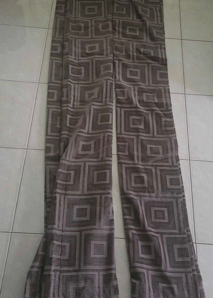 Brown Geometric Print Blackout Curtains