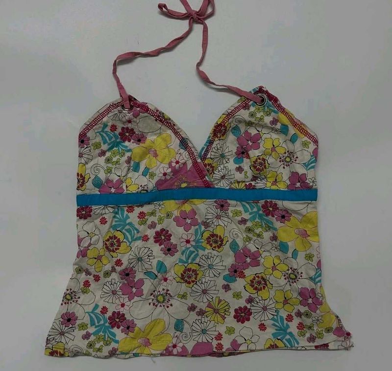Floral Halter Neck Top