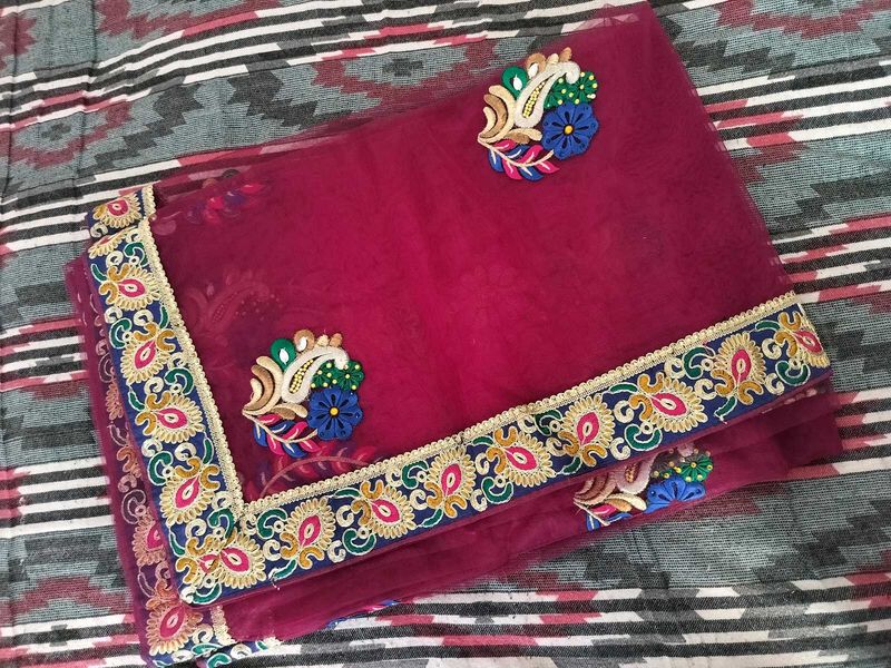 one day sale elegant embroidered saree