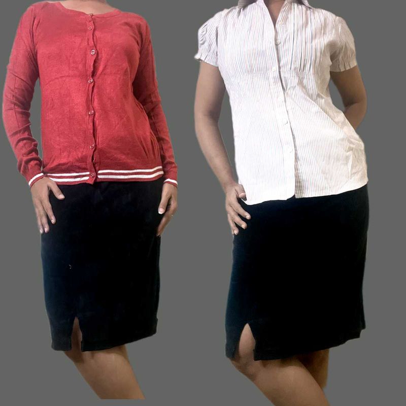 Winter Cardigan+ Formal Shirt