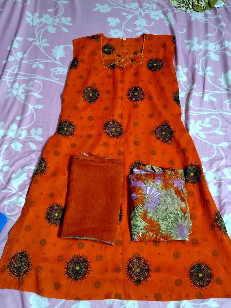 Floral Print Kurta and Palazzo Set