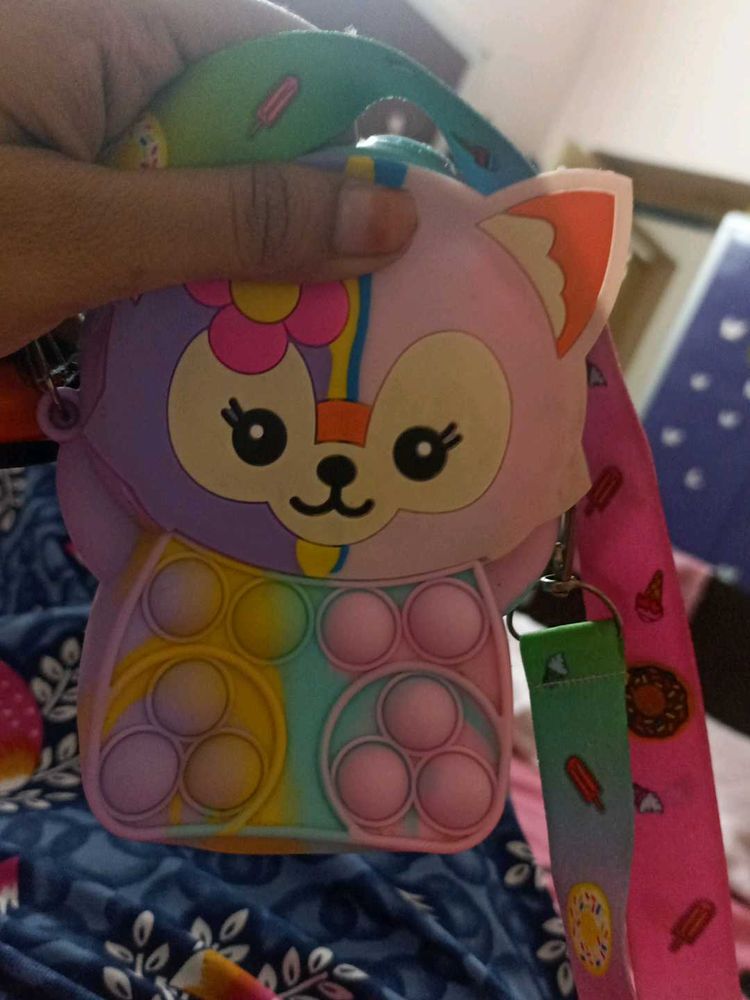 Cute Cat Pop It Bag