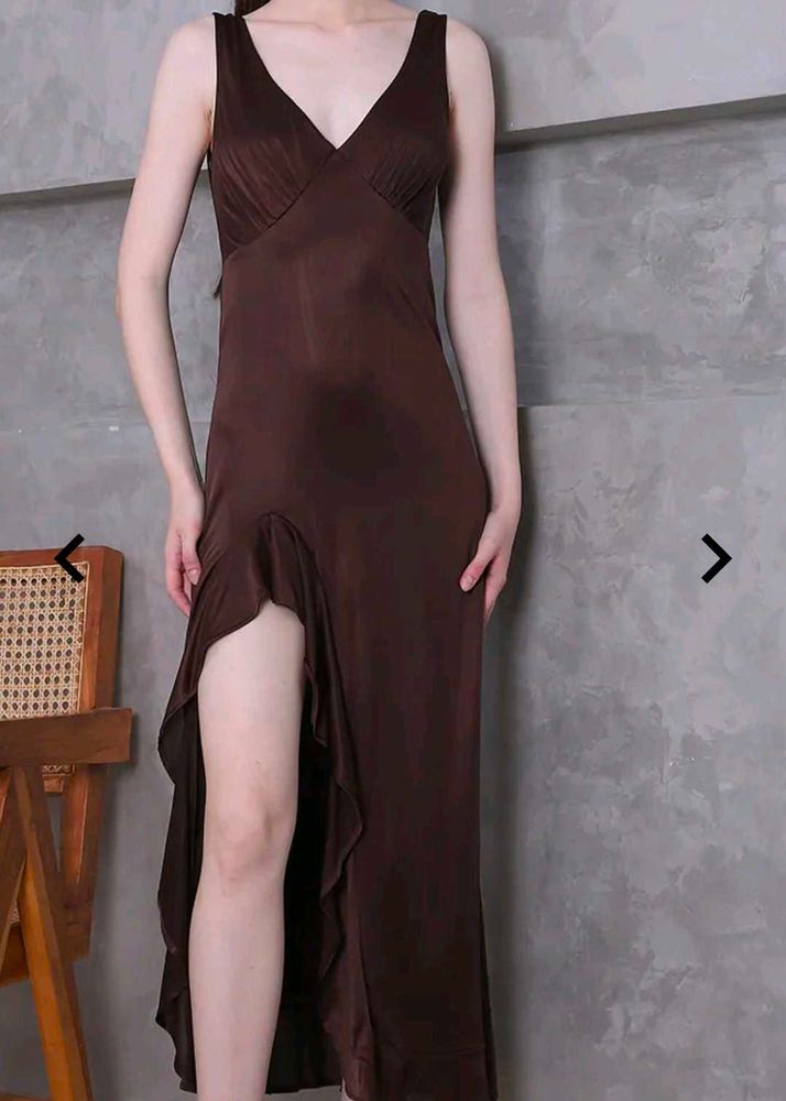 Brown Shein Maxi Slip Dress