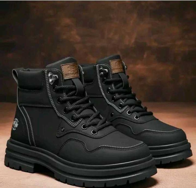 Men's Black Winter Combat Boots