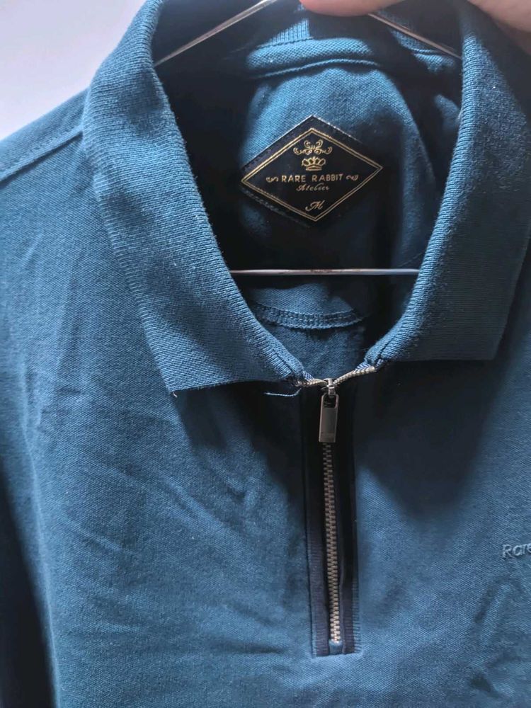 Brand New Rare Rabbit Mens Zip Up Polo