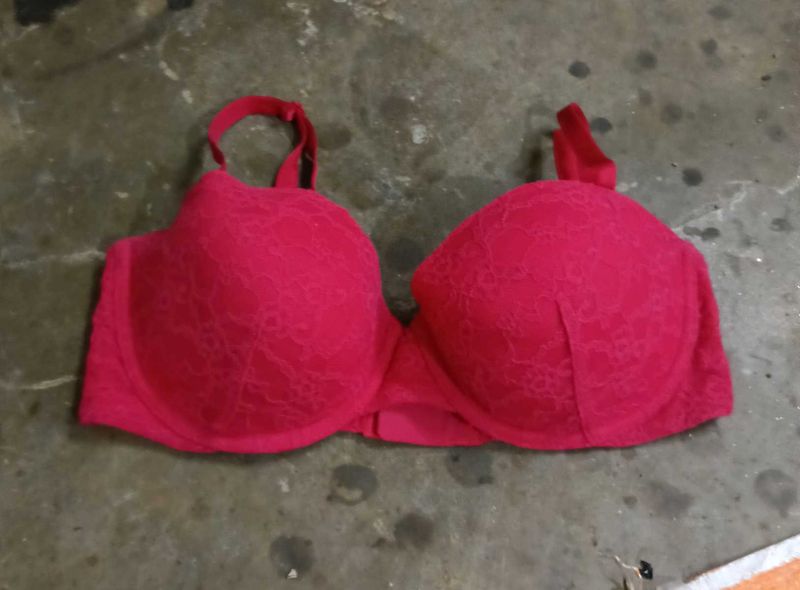 Victorias Secret Red Lace Bra