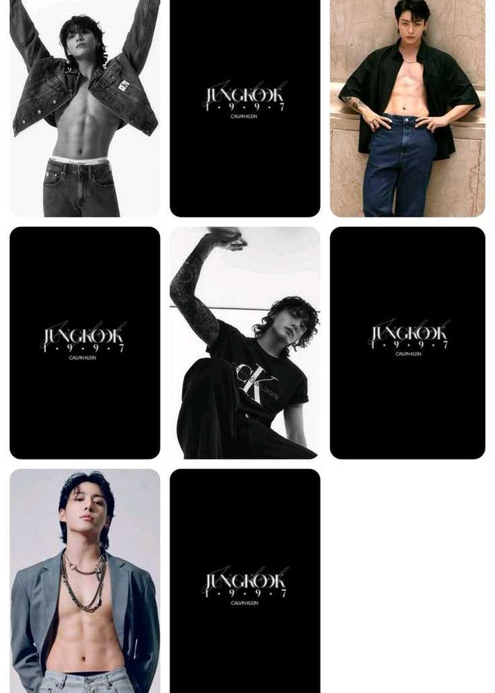 ✨ Jungkook Laminated Photo Cards – Set of 4 ✨