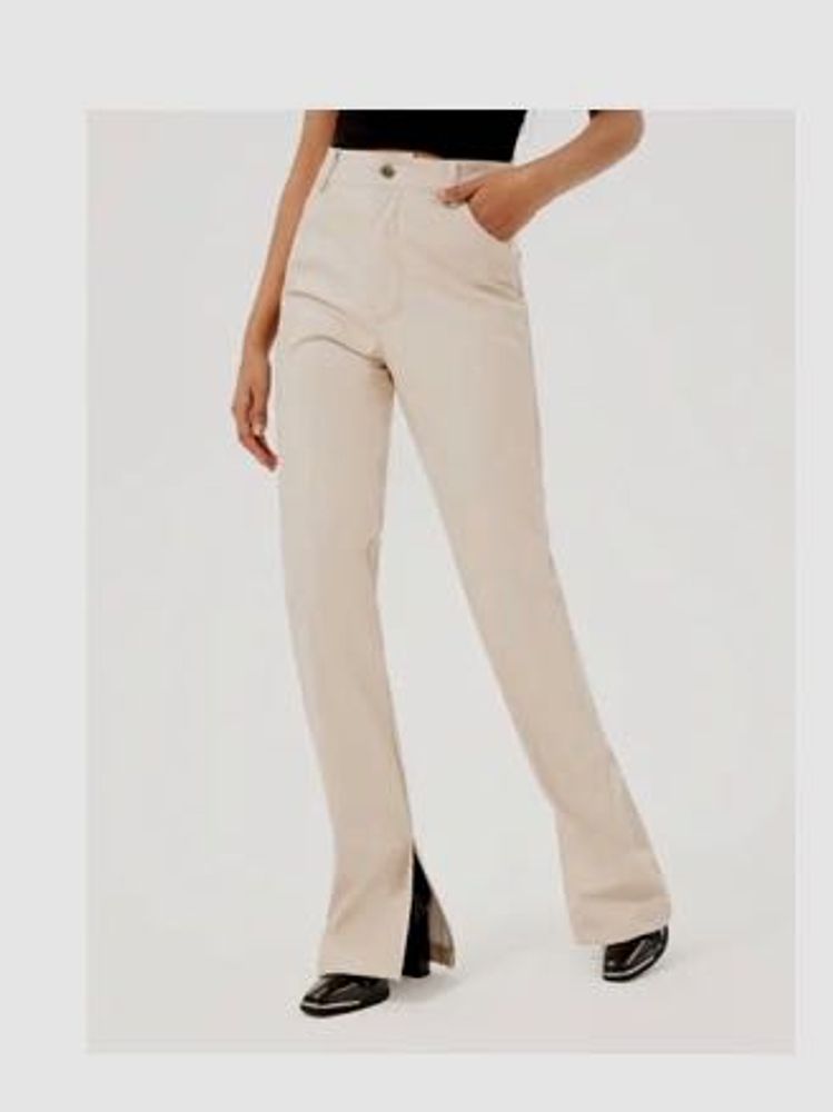 Stylish Beige Flare Leg Pants
