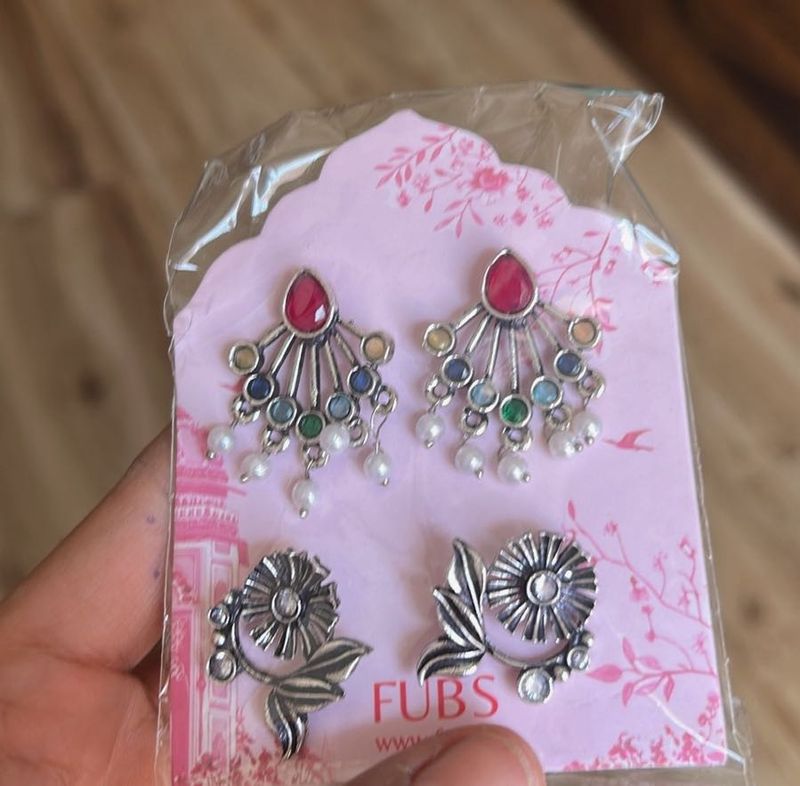 Chic Stud Earrings - Brand New