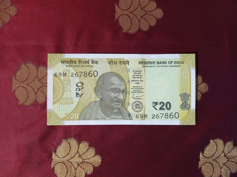 786 🍀Lucky Charm 🍀20 Rupees Note UNC Condition🔥