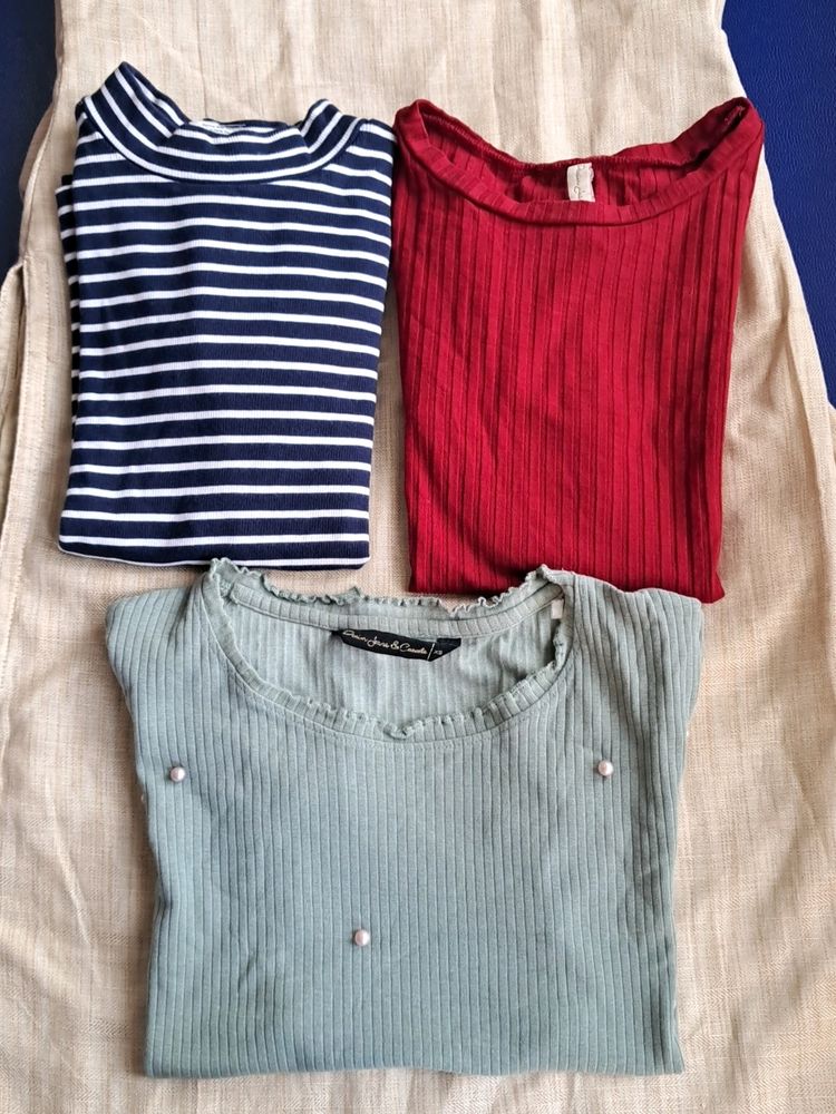 💥COMBO Of 6💥 RIBBED TOPS