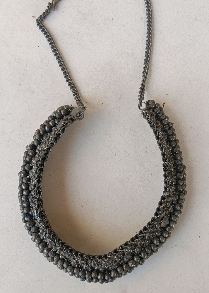 Silver Oxidise Choker Imitation Jewelry