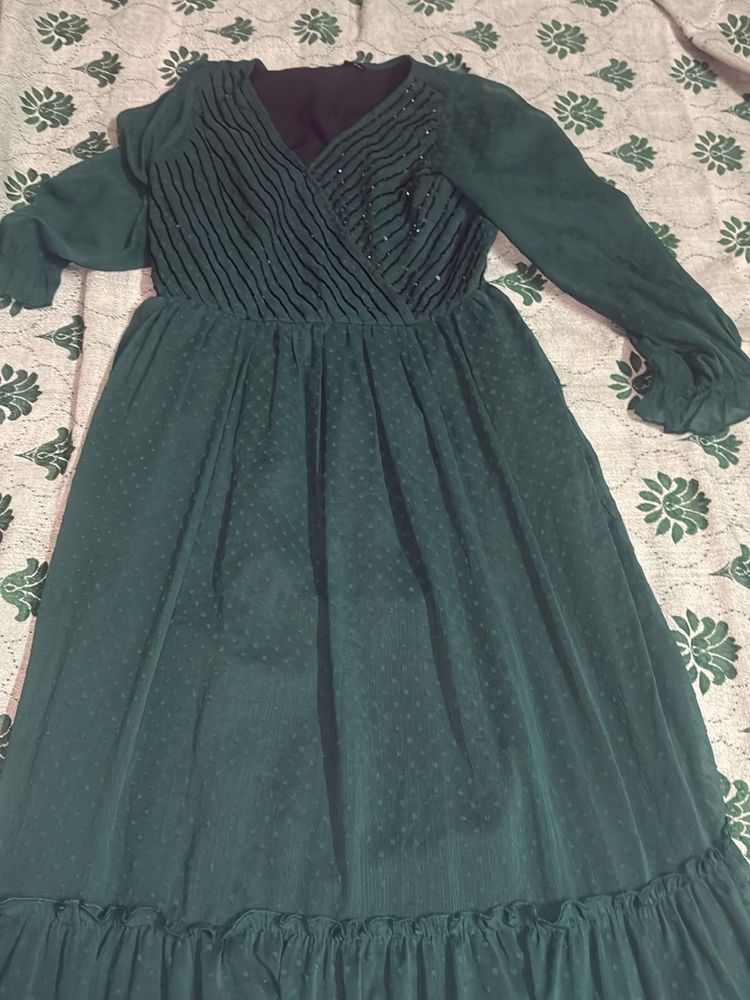 Green Long Sleeve Dress