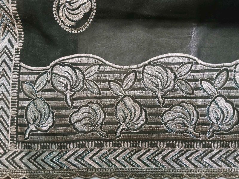 Elegant Embroidered Saree