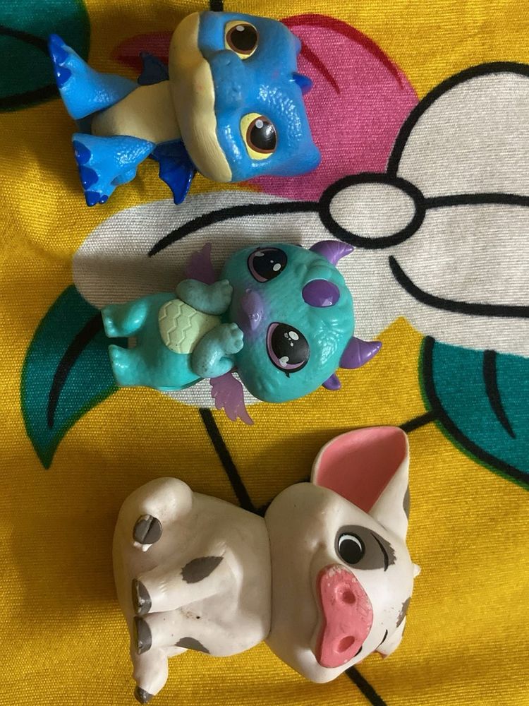 Cute Dragons &amp; Pig Toy Set