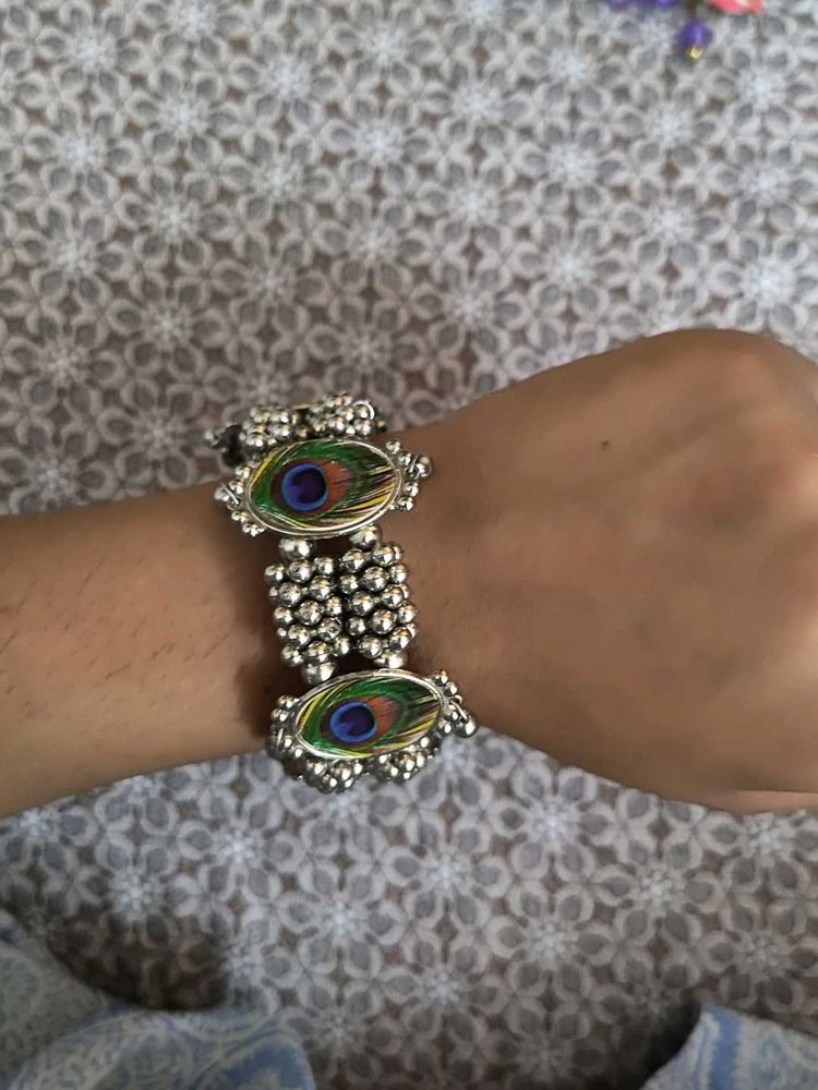 Peacock Feather Bracelet