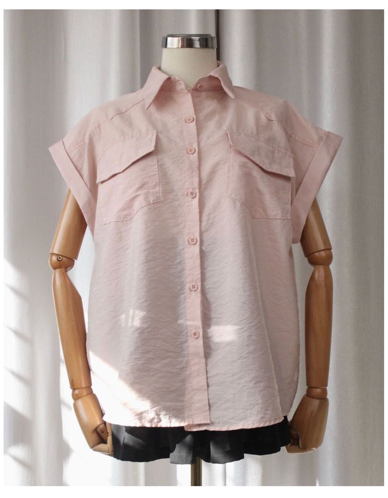 🚀🚀24Hrs EOS SALE🚀🚀Pink Pocket Shirt Top