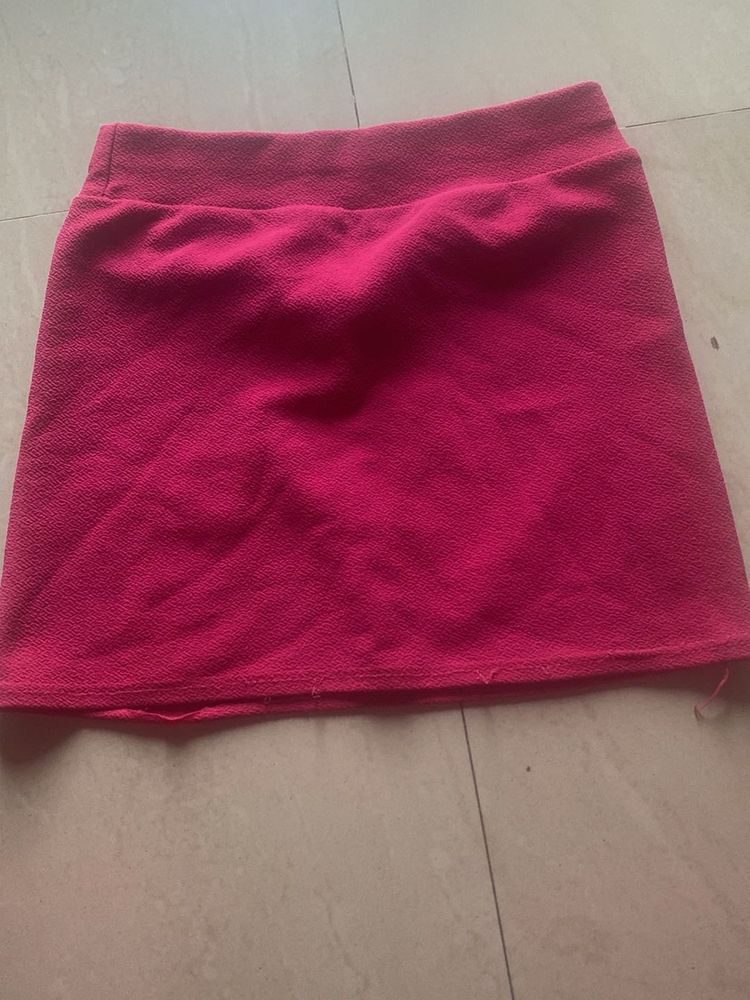 Chic Pink A-Line Skirt