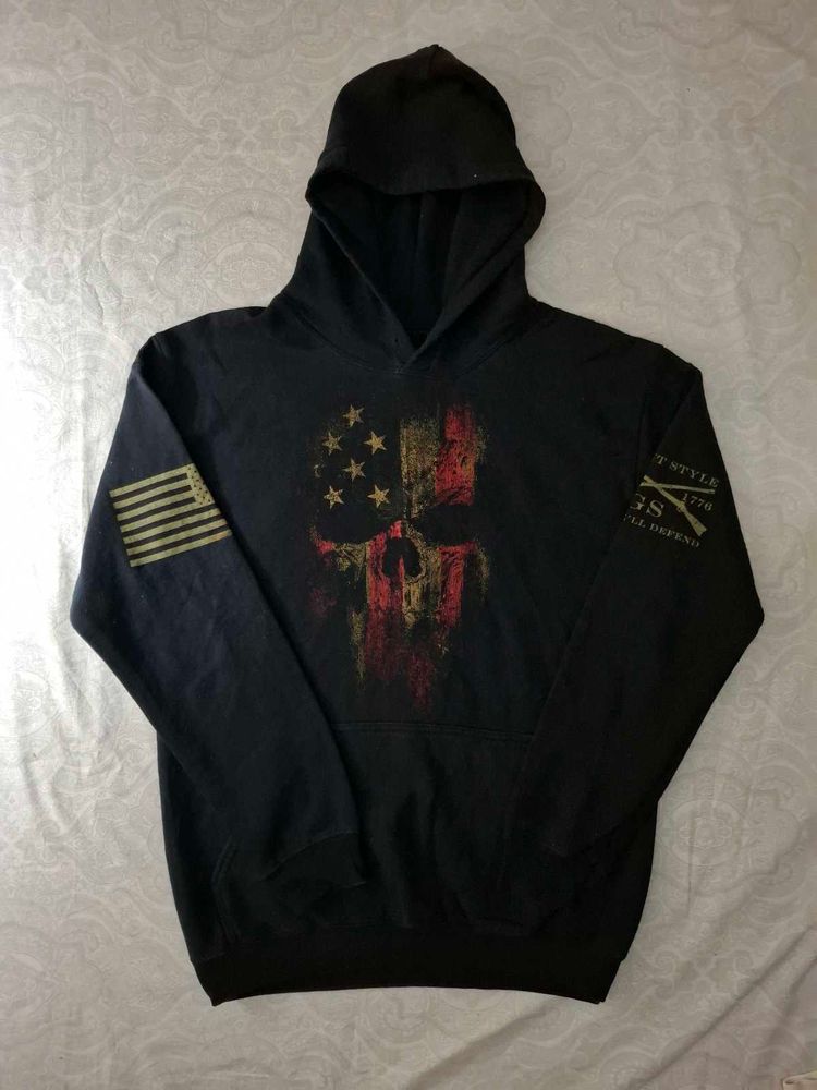 Black Graphic Print Hoodie