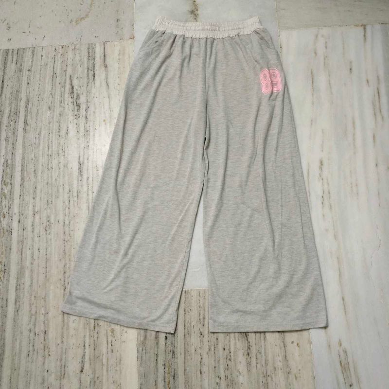 Comfortable Wide Leg Grey Pants