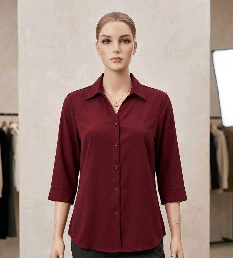 Burgundy Women’s Office Work Shirt🩷🥰, Size [L]
