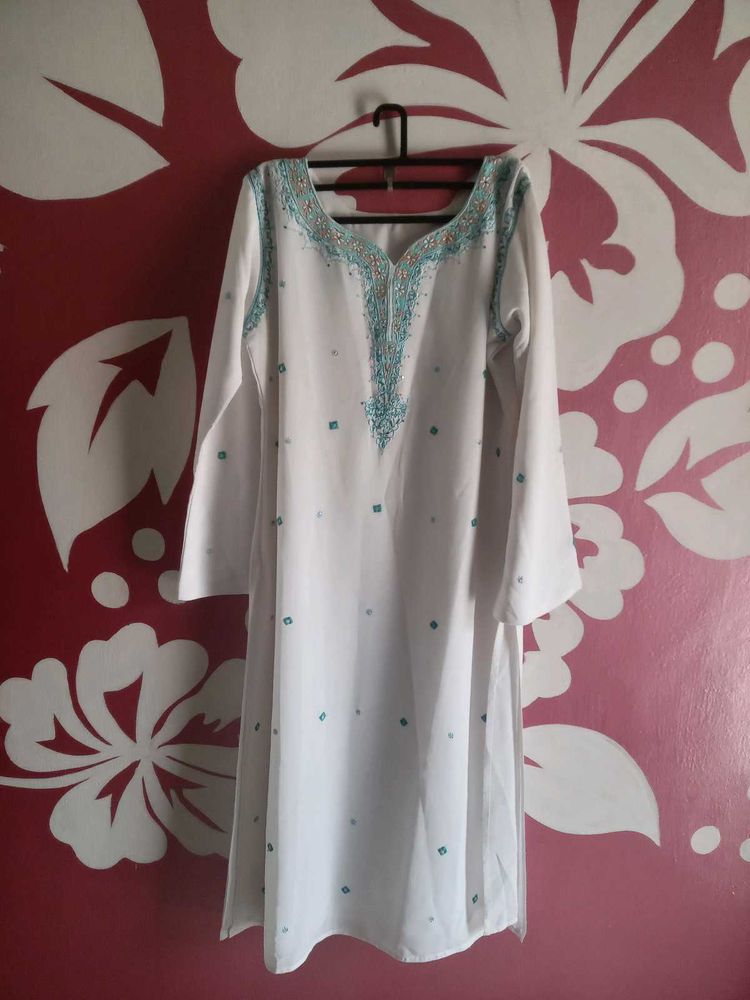Cyan Color Kurta Set