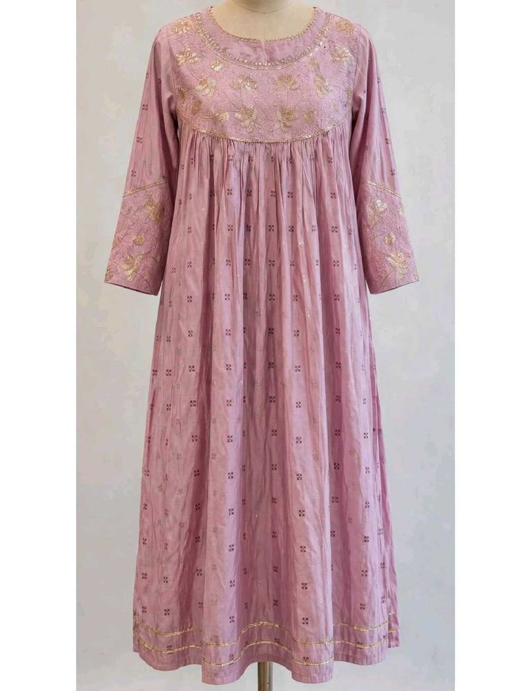 Beautiful Embroidered Pink Kurta