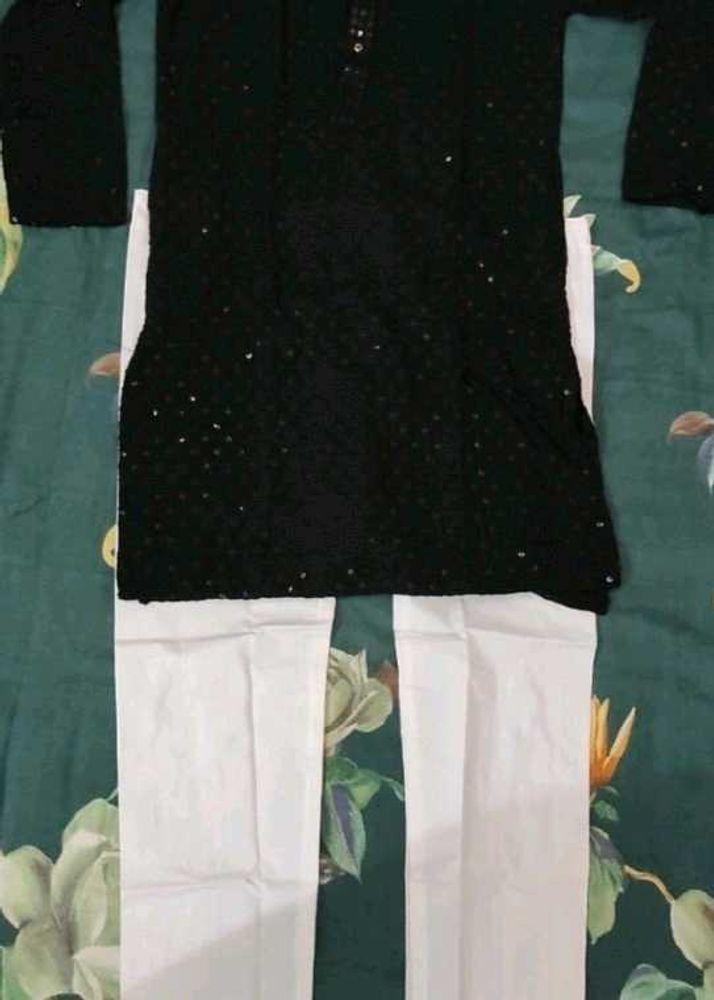 Chikankari Black Kurta with trouser ✨✨✨
