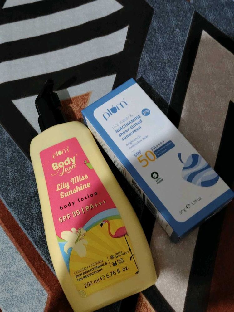 Plum Body Lotion &amp; Sunscreen Set combo