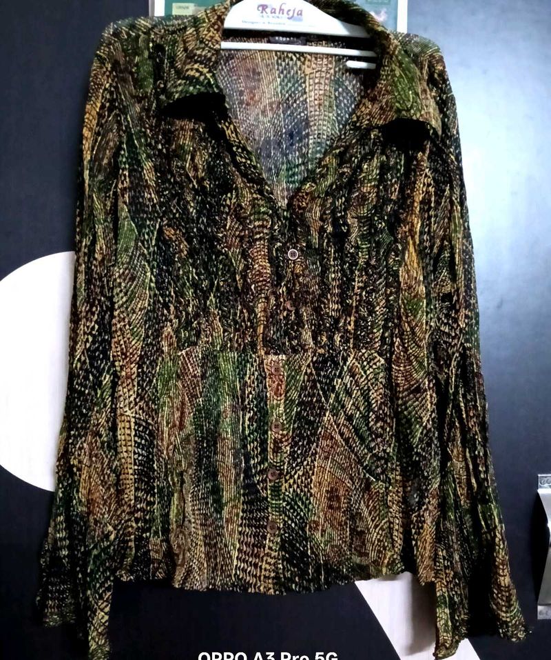 Snake pattern Printed Long Sleeve Top