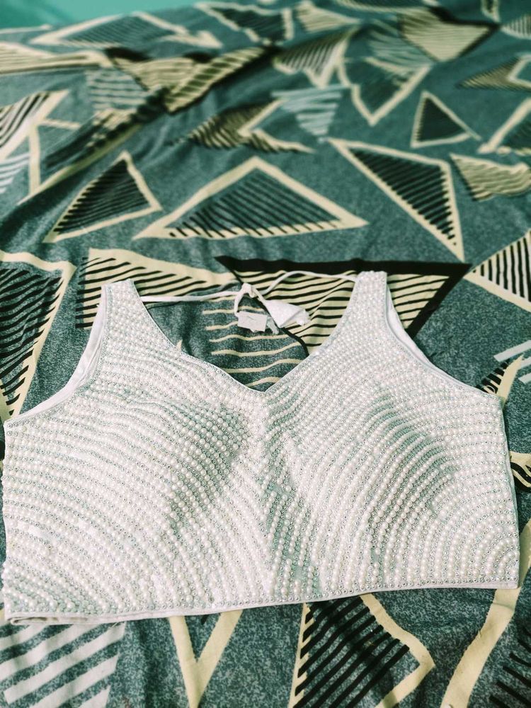 Embellished Crop Blouse