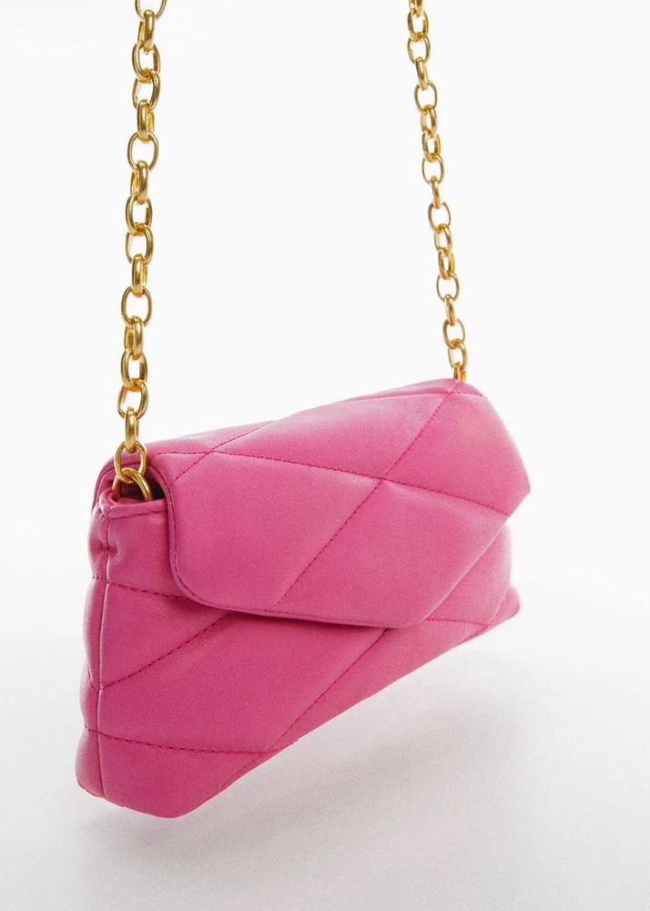 Pink Quilted Shoulder Bag