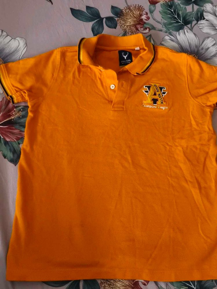 Allen Solly Orange Polo T-Shirt