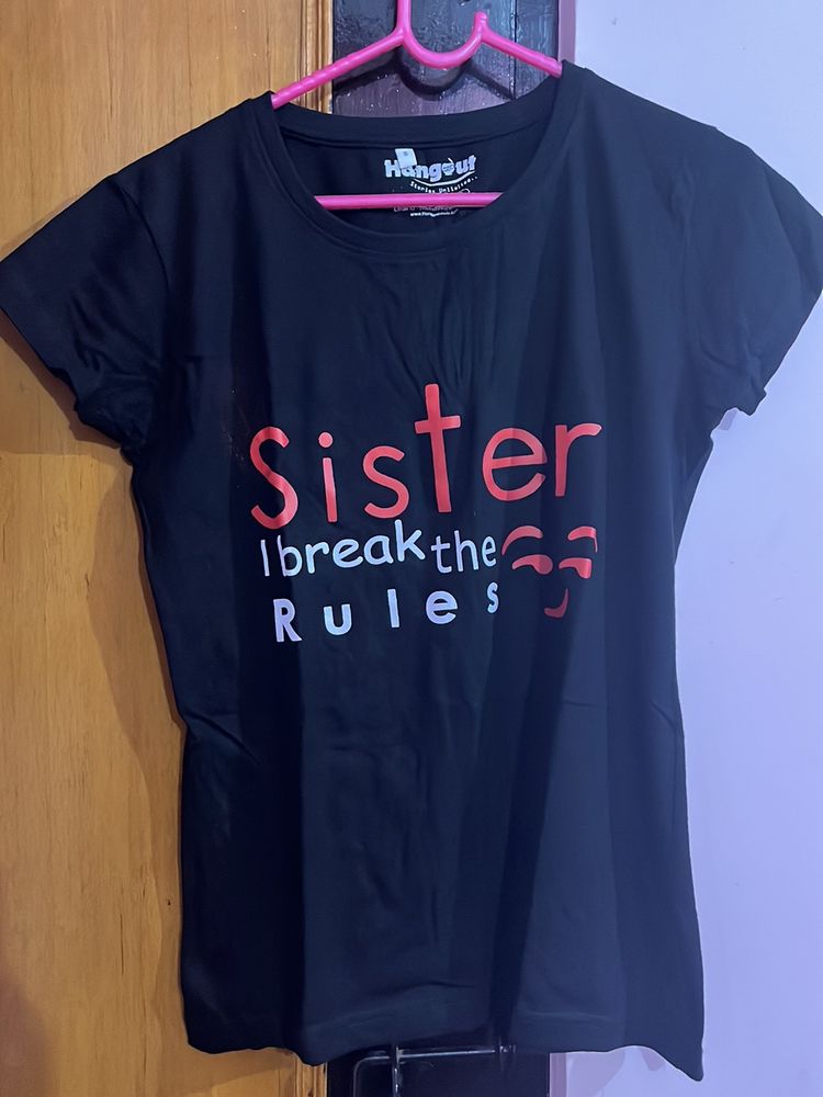 Sister Customized Tees Black Color