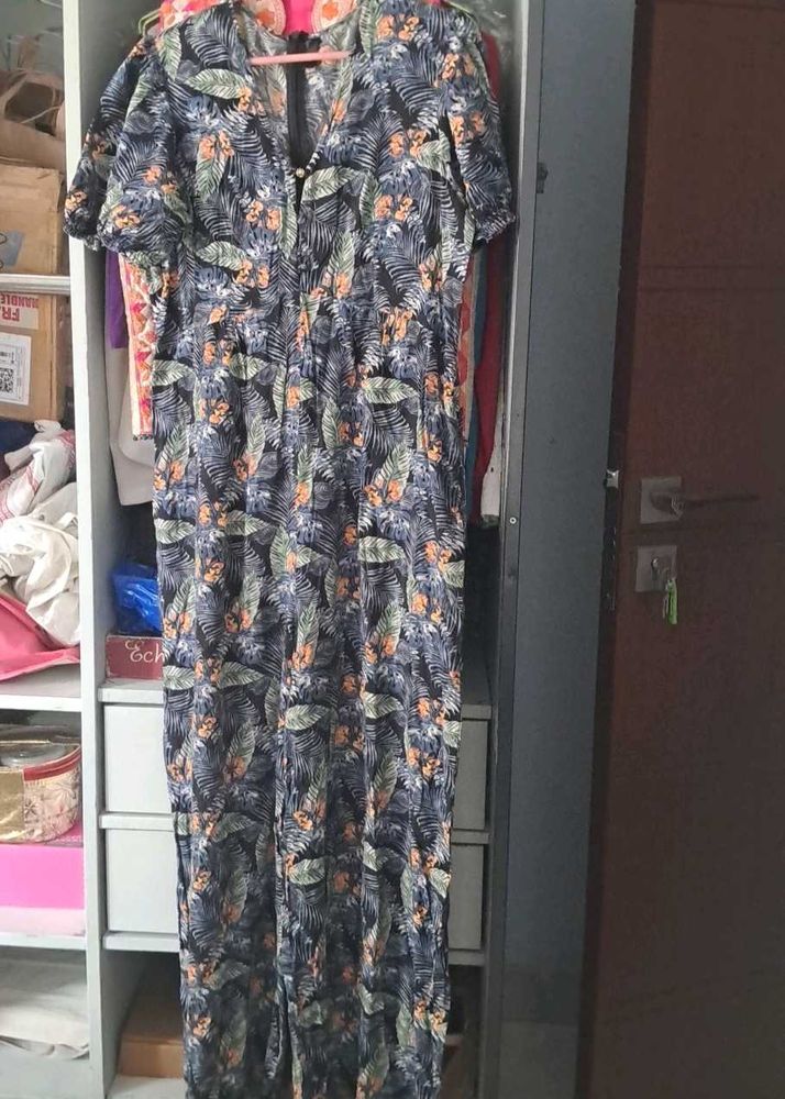 Tropical Print Jumpsuit