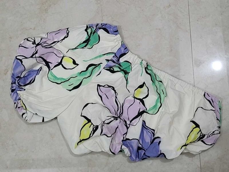 Branded Designer Floral one shoulder top