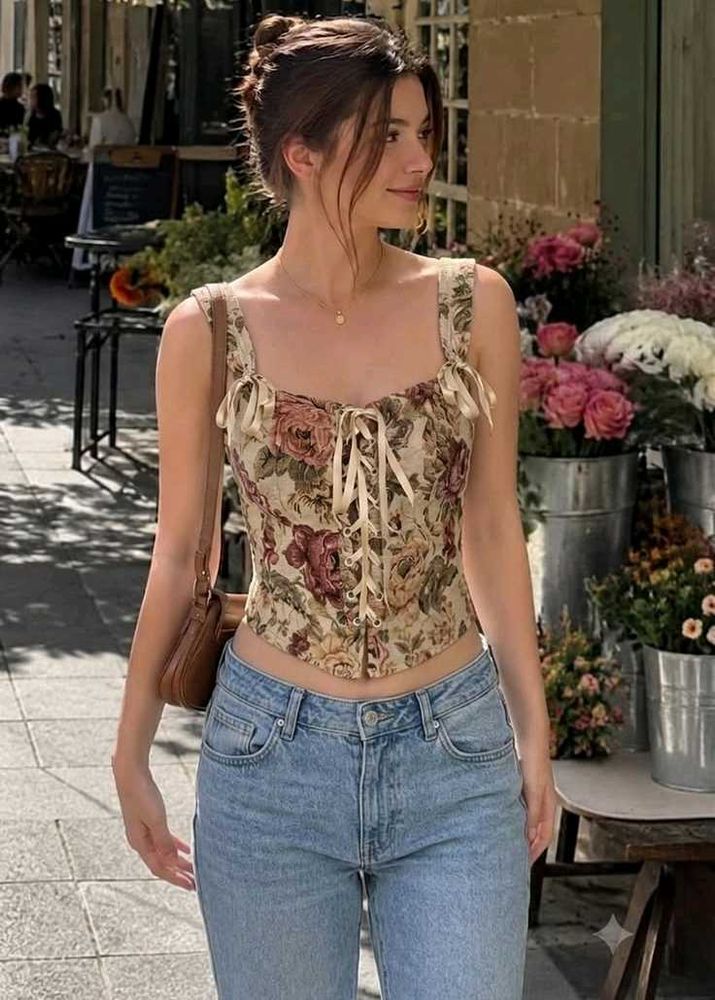 floral corset top
