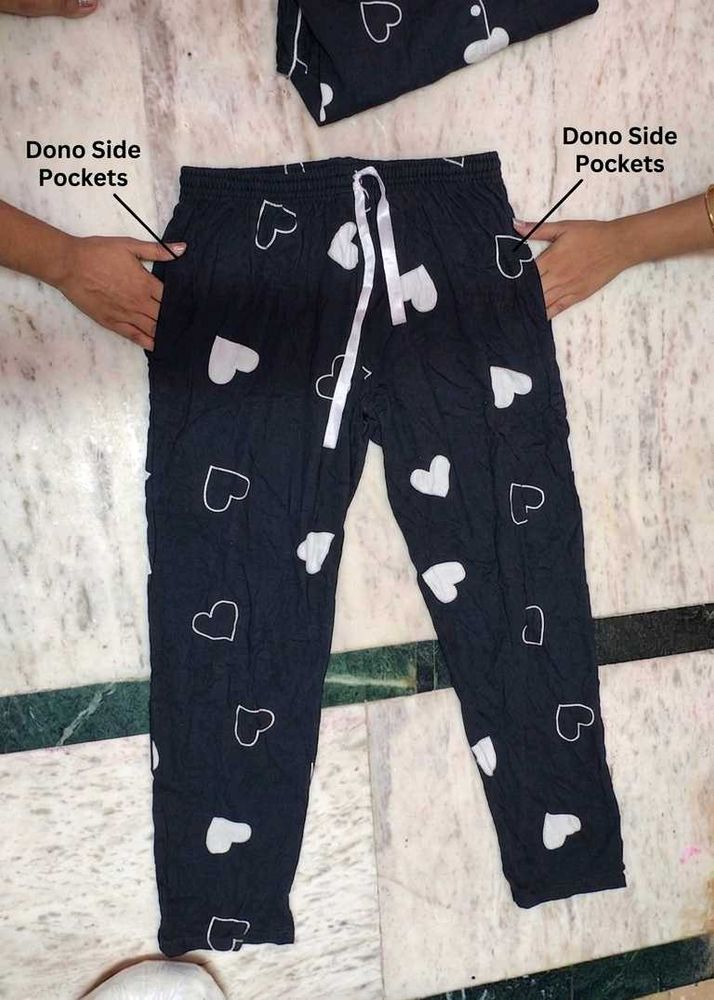 Comfortable Heart Print Pyjama Pants