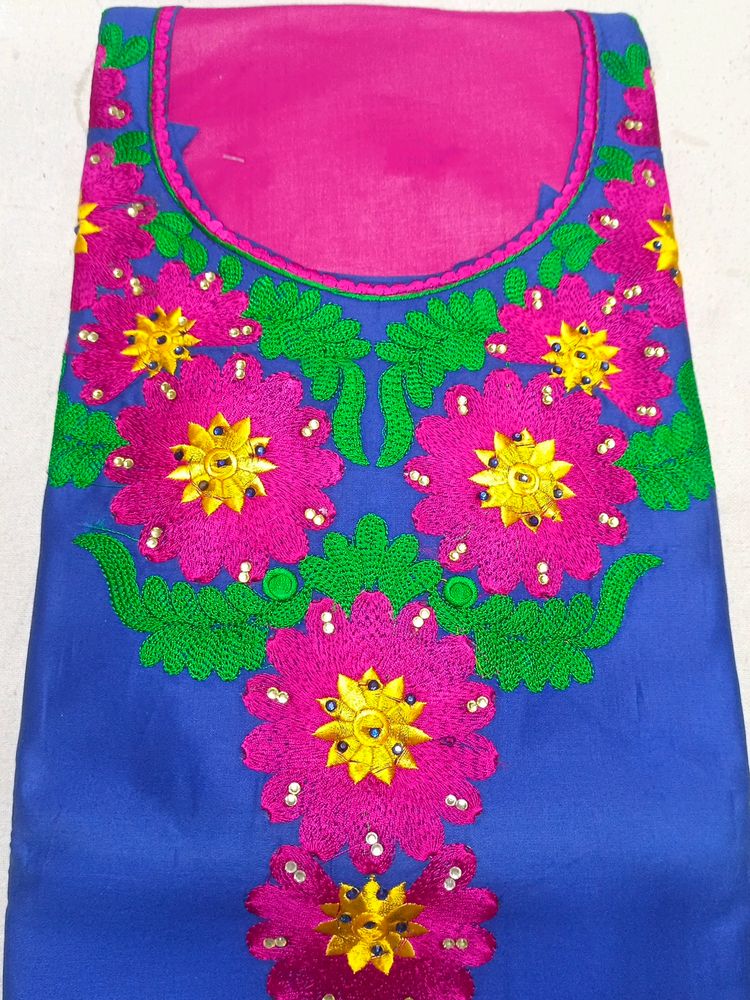 Girlish Suit With Bazu Work