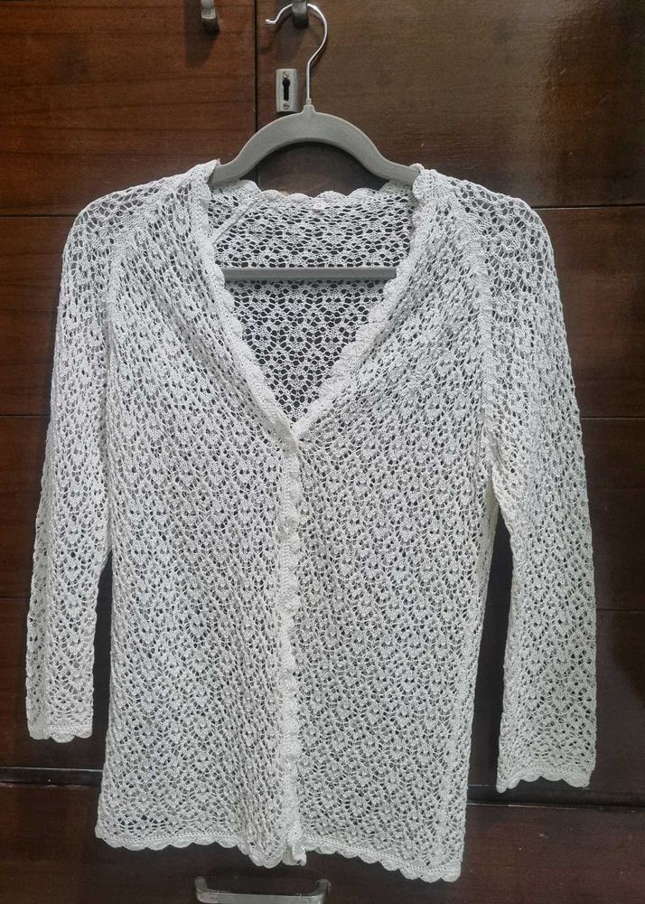White Lace Cardigan