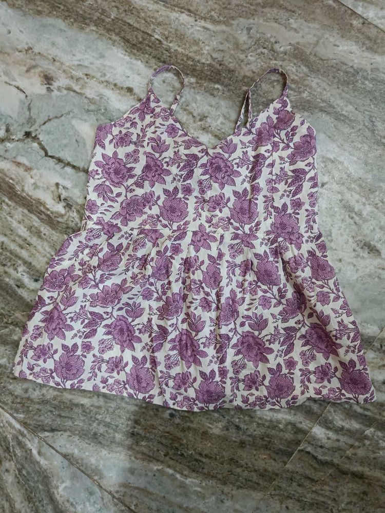 Floral Print Spaghetti Strap Top