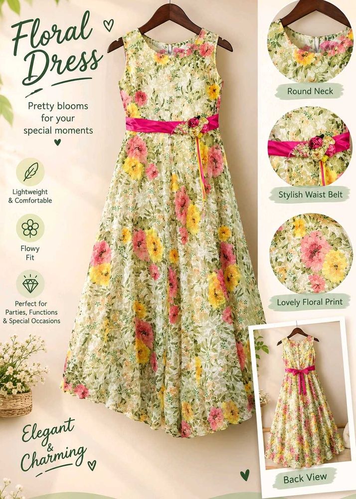 Elegant Floral Print Dress